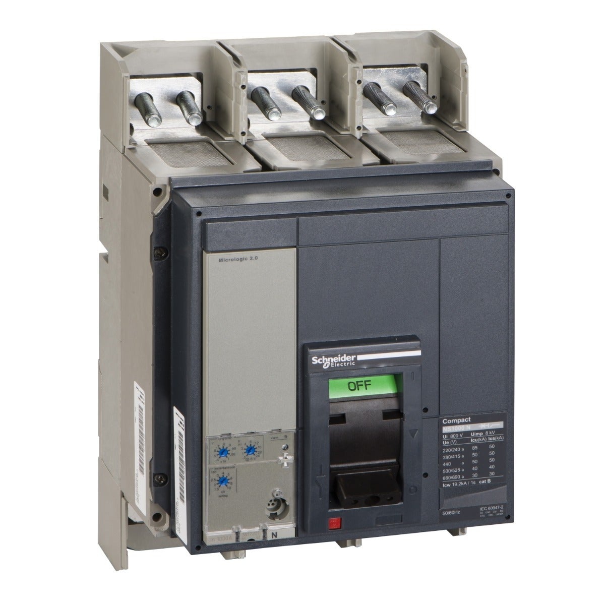 Schneider Electric Circuit breaker, Compact NS1000N - Micrologic 2.0 - 1000 A - 3 poles 3t