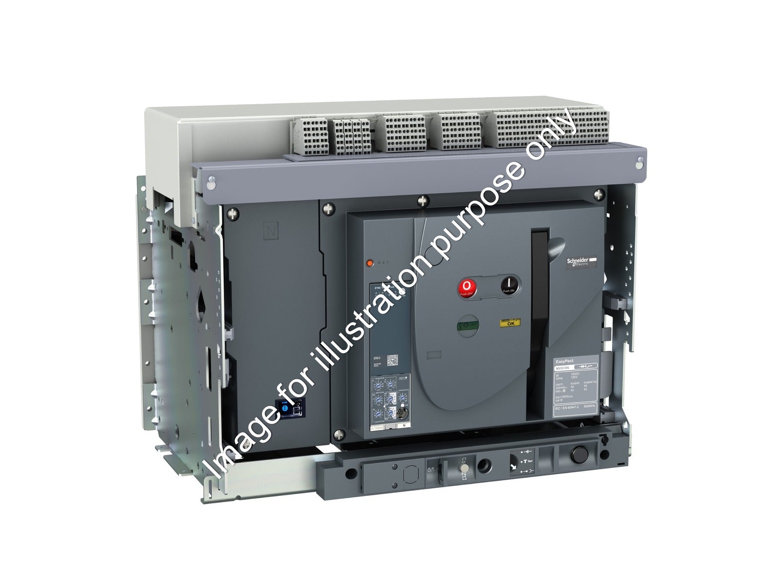 EasyPact MVS - Air Circuit Breaker, 3 Poles, 800A, 65kA, MDO, ETA2I, Drawout, Manual With Current Metering