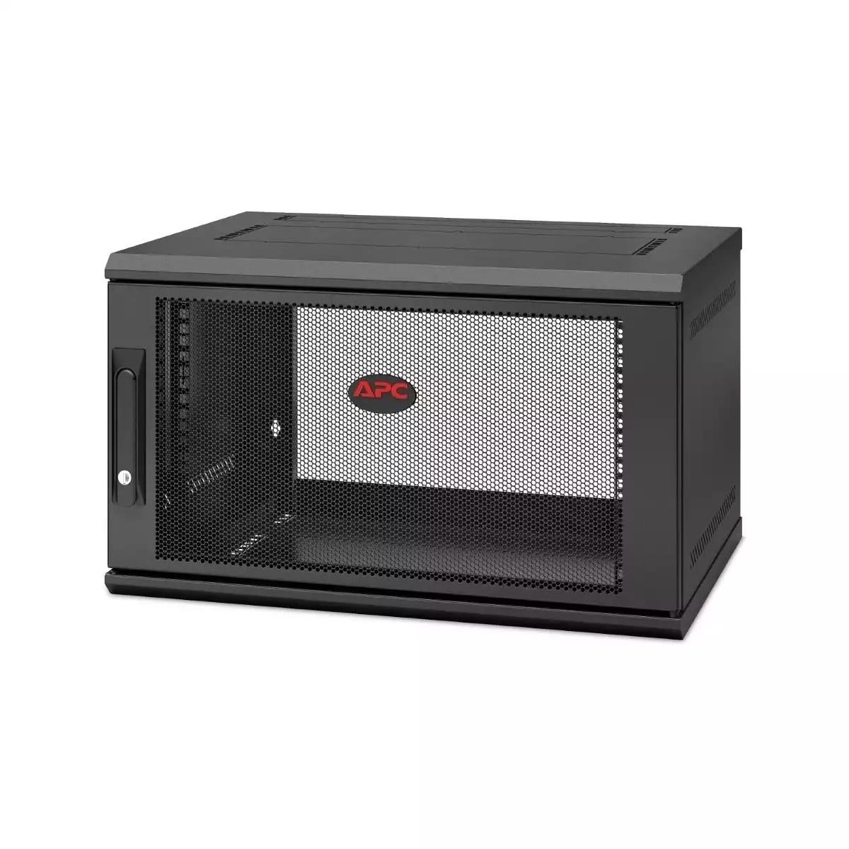 Schneider Electric APC NetShelter 6U Wallmount Rack Enclosure Cabinet Single Hinged Switch Depth