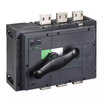 switch disconnector, Compact INS1000 , 1000 A, standard version with black rotary handle, 3 poles