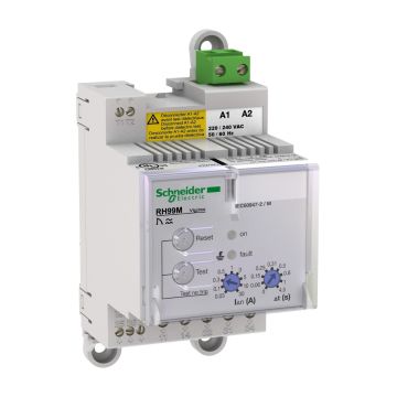 Residual current protection relay, VigiPacT RH99M, 30mA-30A, 110/130VAC 50/60Hz, DIN rail mounting