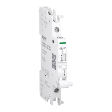 A9A26919 Product picture Schneider Electric  1 video Auxiliary contact, Acti9 A9A, iSD+OF, 2 C/O, 2mA to 100mA, 24VAC to 250VAC, 24VDC to 220VDC, top and bottom connection