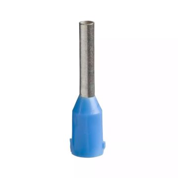 Cable end insulated, 0,75mmÂ², medium size, blue, 10 bags, NF