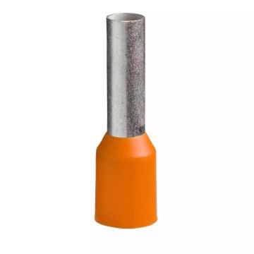 Cable end insulated, 4mmÂ², medium size, orange, 10 bags, NF