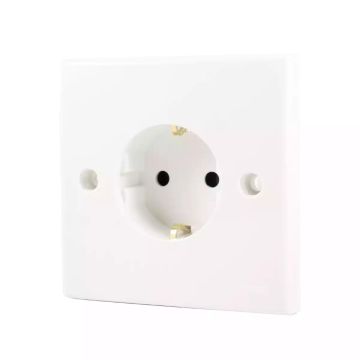 S-Classic - schuko socket outlet with shutter - 1 gang - white