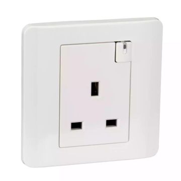ZENcelo 13A 1Gang swiched socket with neon White