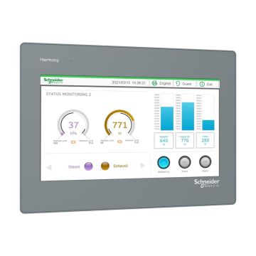Schneider Electric Harmony ET6 10" wide screen touch panel, 16M colors, COM x 2, USB device, RTC, DC24V