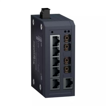 Modicon Standard Unmanaged Switch - 6 ports for copper + 2 ports for multimode fiber optic