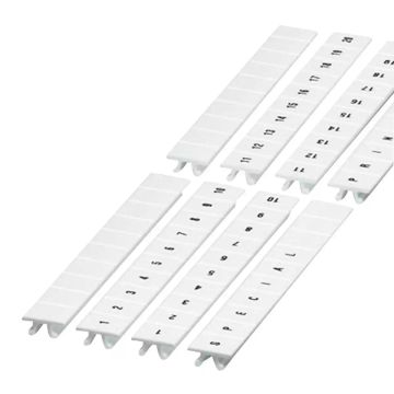 Linergy TR Clip in marking strip, 8mm, 10 characters 1 to 10, printed horizontally, white 