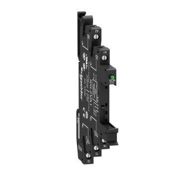 Zelio Relay screw socket equipped with LED and protection circuit, 12-24 V