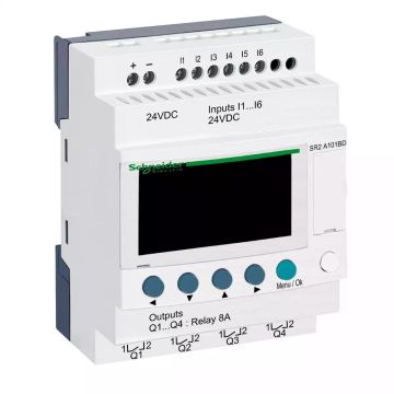 Zelio Logic compact smart relay - 10 I O - 24 V DC - no clock - display