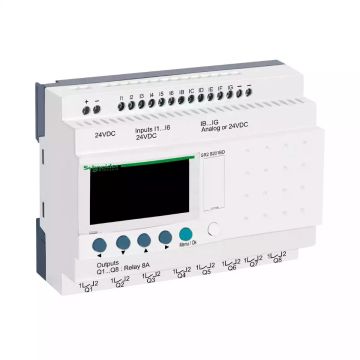 Zelio Logic compact smart relay - 20 I O - 24 V DC - clock - display