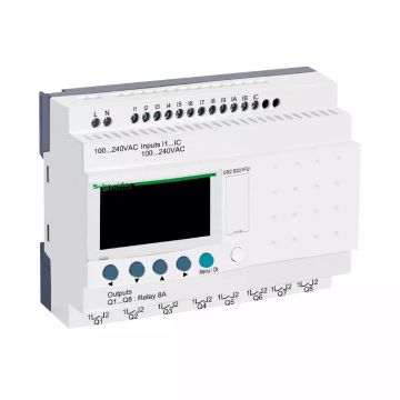 Zelio Logic compact smart relay - 20 I O - 100..240 V AC - clock - display