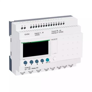 Zelio Logic compact smart relay - 20 I O - 12 VDC - clock - display