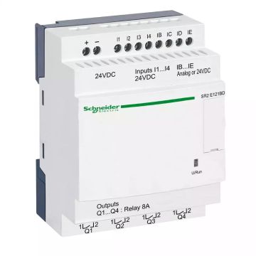 Zelio Logic compact smart relay - 12 I O - 24 V DC - clock - no display