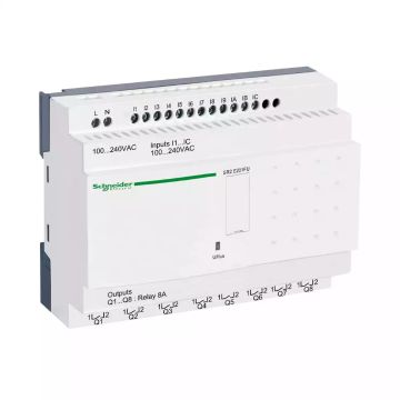 Zelio Logic compact smart relay - 20 I O - 100..240 V AC - clock - no display