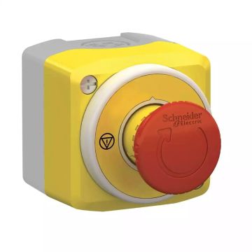 Harmony XALD, XALK ill. ring with e. stop d40 ttr control box 24V 2 colors white/red fixed 1NO 1NC