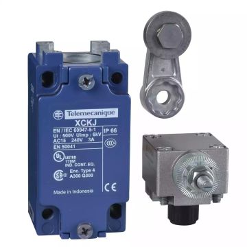 OsiSense XC Standard limit switch XCKJ - thermoplastic roller lever - 1NC+1NO - snap action - M20 