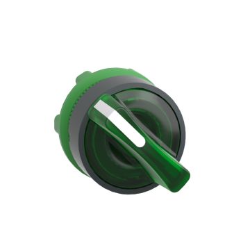 Harmony XB5 - green illuminated selector switch head Ã˜22 2-position stay put