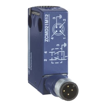 limit switch body ZCMD - 1NC+1NO - silver - snap action - connection - M12