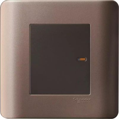 ZENcelo -16AX 1 Gang 1 Way Full-Flat Switch with Ondicator- Silver Bronze