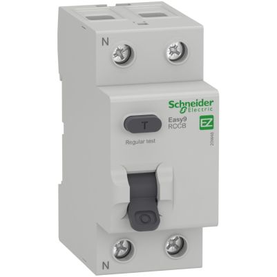 Residual current circuit breaker (RCCB), Easy9, 2P, 25A, AC type, 30mA