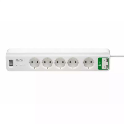 Schneider Electric APC Home/Office SurgeArrest 5 outlets with 5V, 2.4A 2 port USB charger 230V Germany
