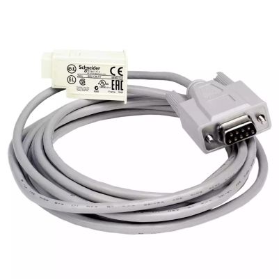 Zelio Logic SUB-D 9-pin PC connecting cable - for smart relay Zelio Logic - 3 m