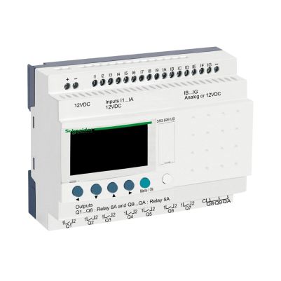 modular smart relay Zelio Logic - 26 I O - 12V DC - clock - display
