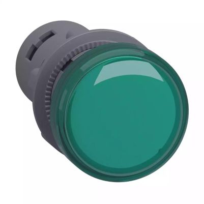 Harmony Easy XA2E round pilot light Ã˜ 22 - green - integral LED - 220 V AC - screw clamp terminals