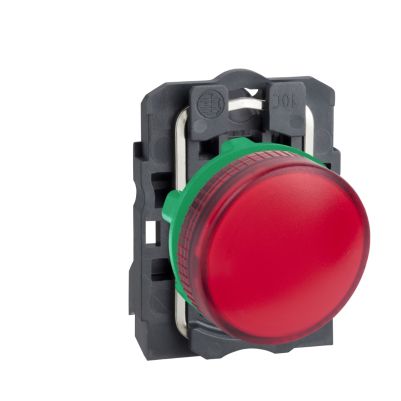 Schneider Electric Harmony XB5 - red complete pilot light Ã˜22 plain lens for BA9s bulb 250V