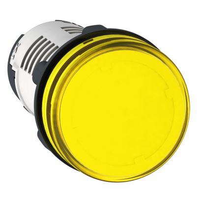 Schneider Electric Harmony XB7 - round pilot light Ã˜ 22 - yellow - integral LED - 24 V - screw clamp terminals