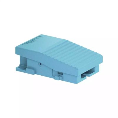 Preventa XPE single foot switch - IP66 - without cover - metallic - blue - 2 NC + 2 NO 