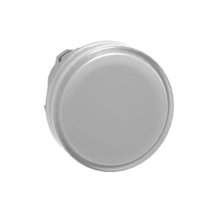 white pilot light head 22 plain lens for integral LED