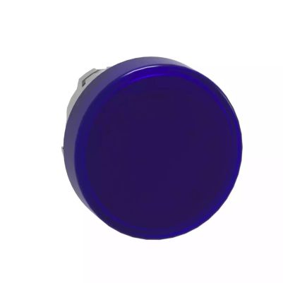 blue pilot light head 22 with plain lens for integral LED
