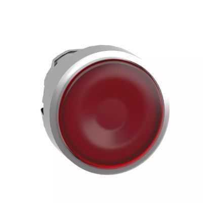 red flush illuminated pushbutton head 22 spring return for integral LED
