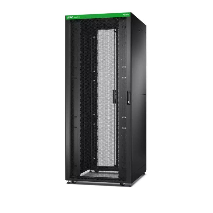 APC Easy Rack, 42U, Black, With Roof, Castors, Feet, 4 Brackets, and Side Panels, No Bottom, 1991H x 800W x 1000D mm main product photo