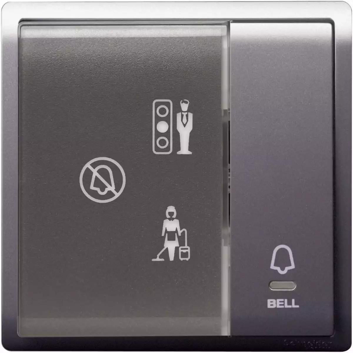 Schneider Electric 250V 10A 1Gang Bell switched with Illumination DND,PCU,PW Symbol
