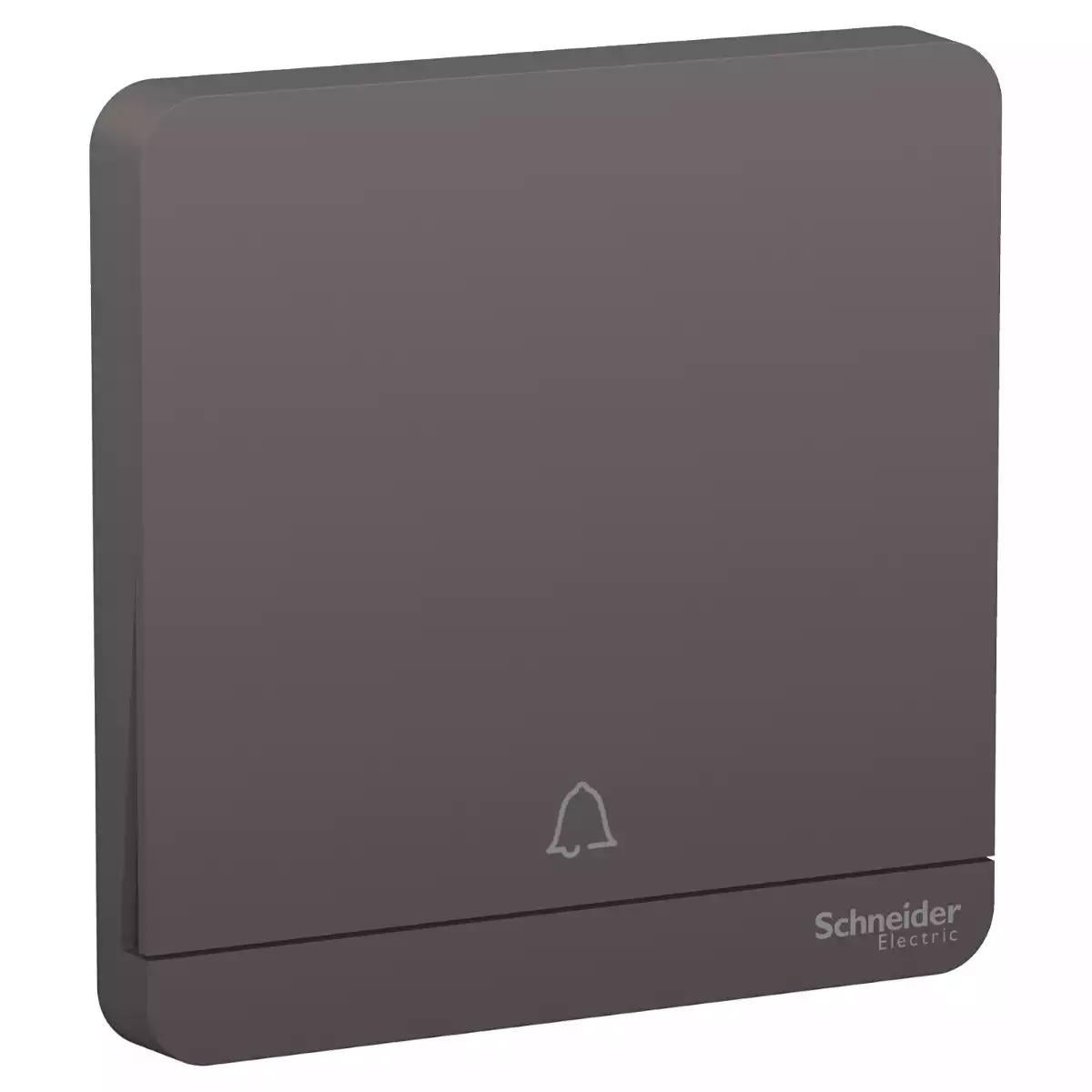 Schneider Electric AvatarOn push button for doorbell, 10A, 250V, Dark Grey