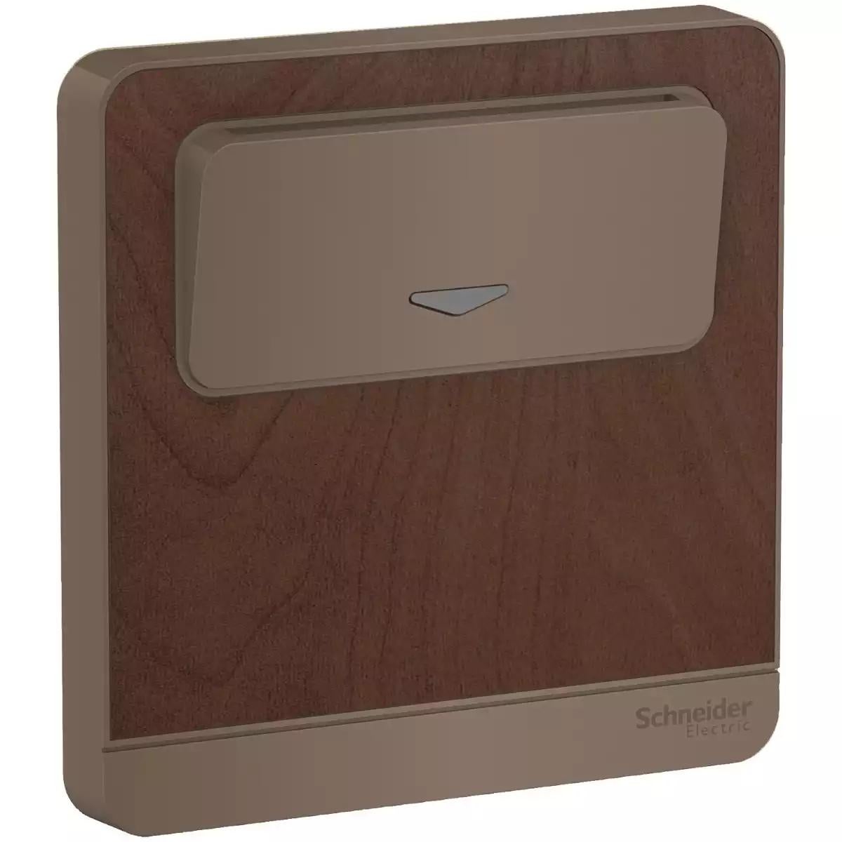 Schneider Electric AvatarOn card switch, 16 A, 250 V, Wood