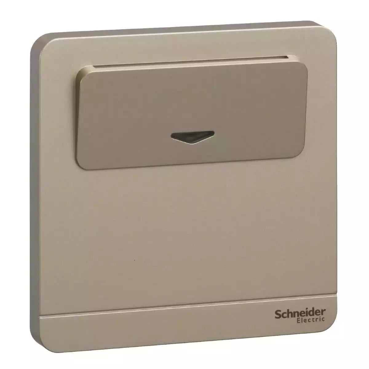 Schneider Electric AvatarOn card switch, 16 A, 250 V, Wine Gold