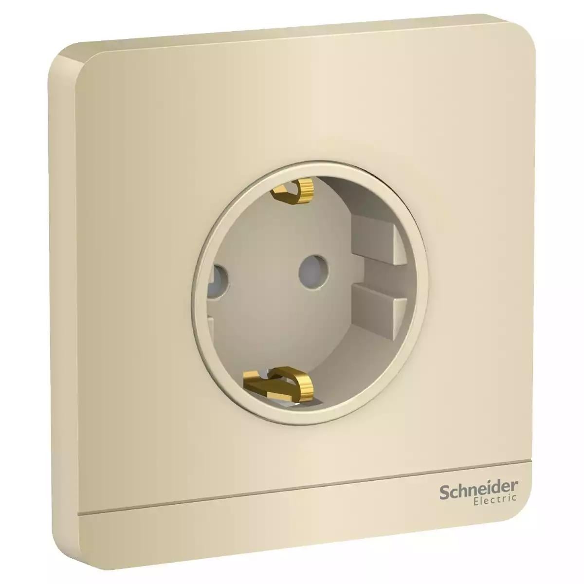 Schneider Electric AvatarOn socket-outlet, 16A, 2P+earth, Schuko, Wine Gold