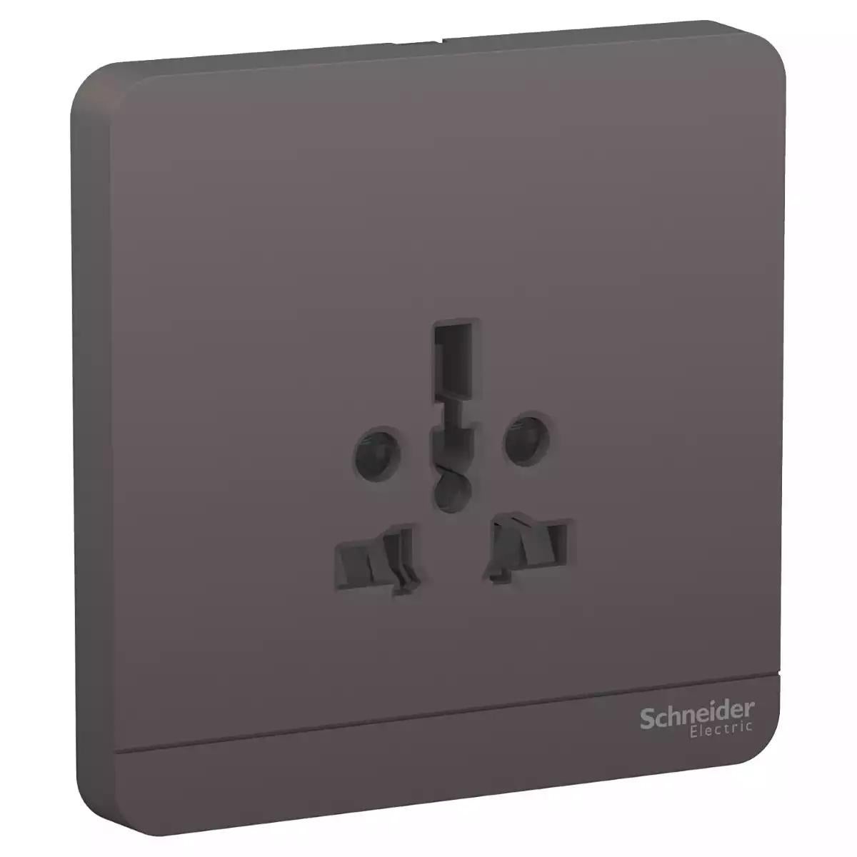 Schneider Electric AvatarOn socket-outlet, 16A, 2P + 3P, Dark Grey