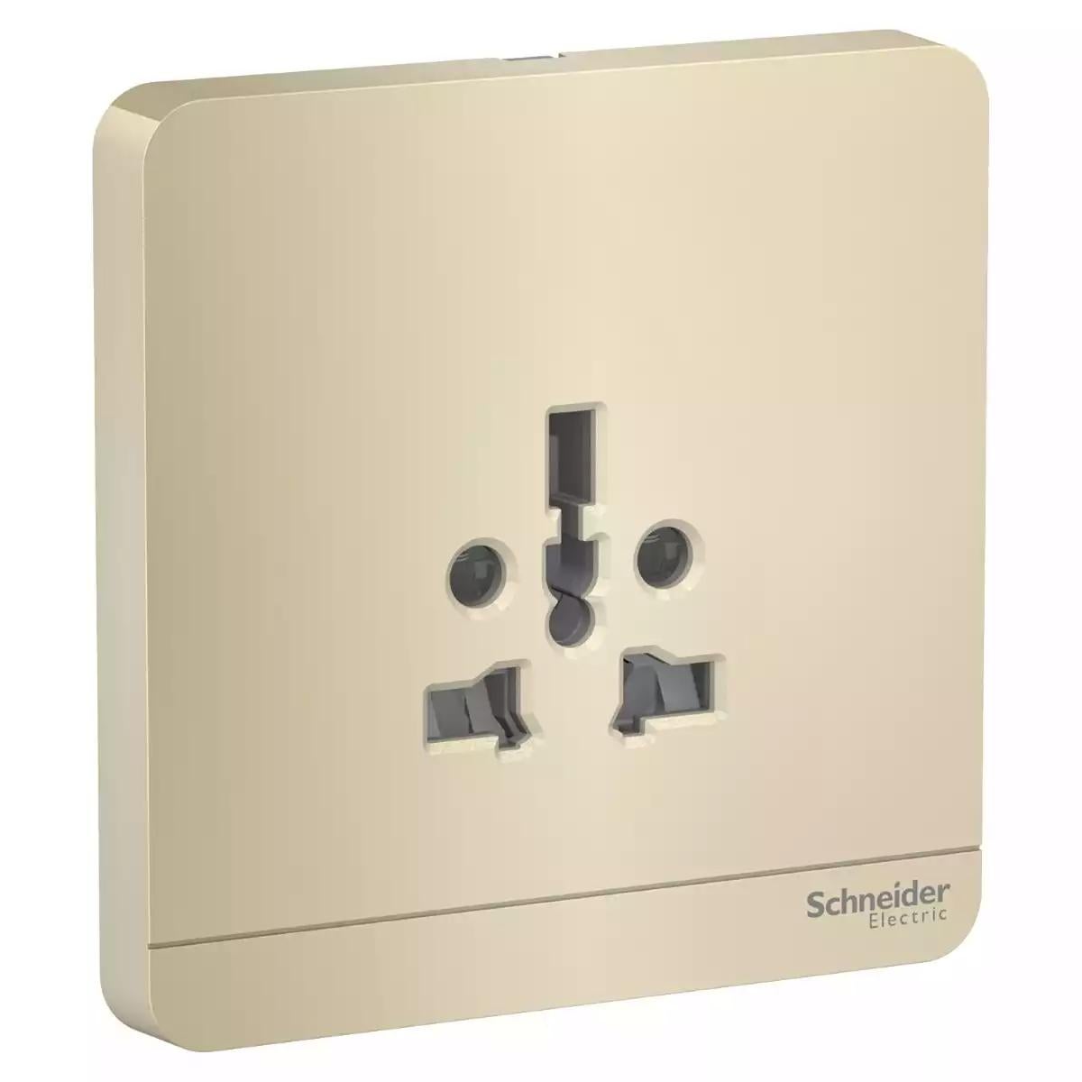 Schneider Electric AvatarOn socket-outlet, 16A, 2P + 3P, wine gold
