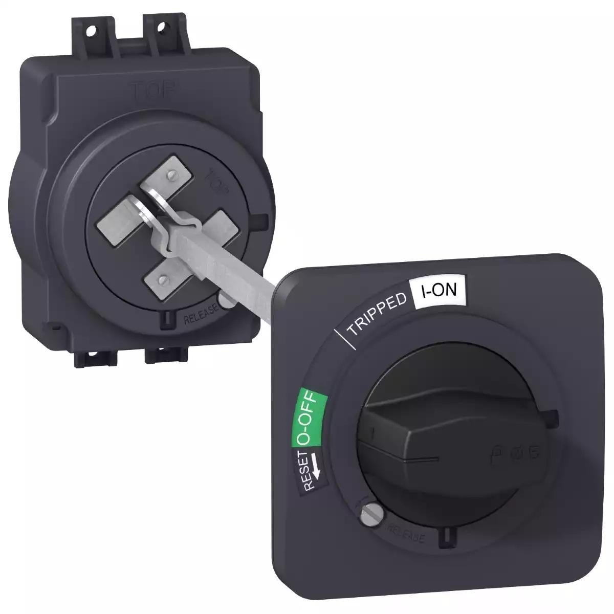 Schneider Electric EasyPact EZC Rotary handle - for EZC100 - black handle black front plate - extended mounting
