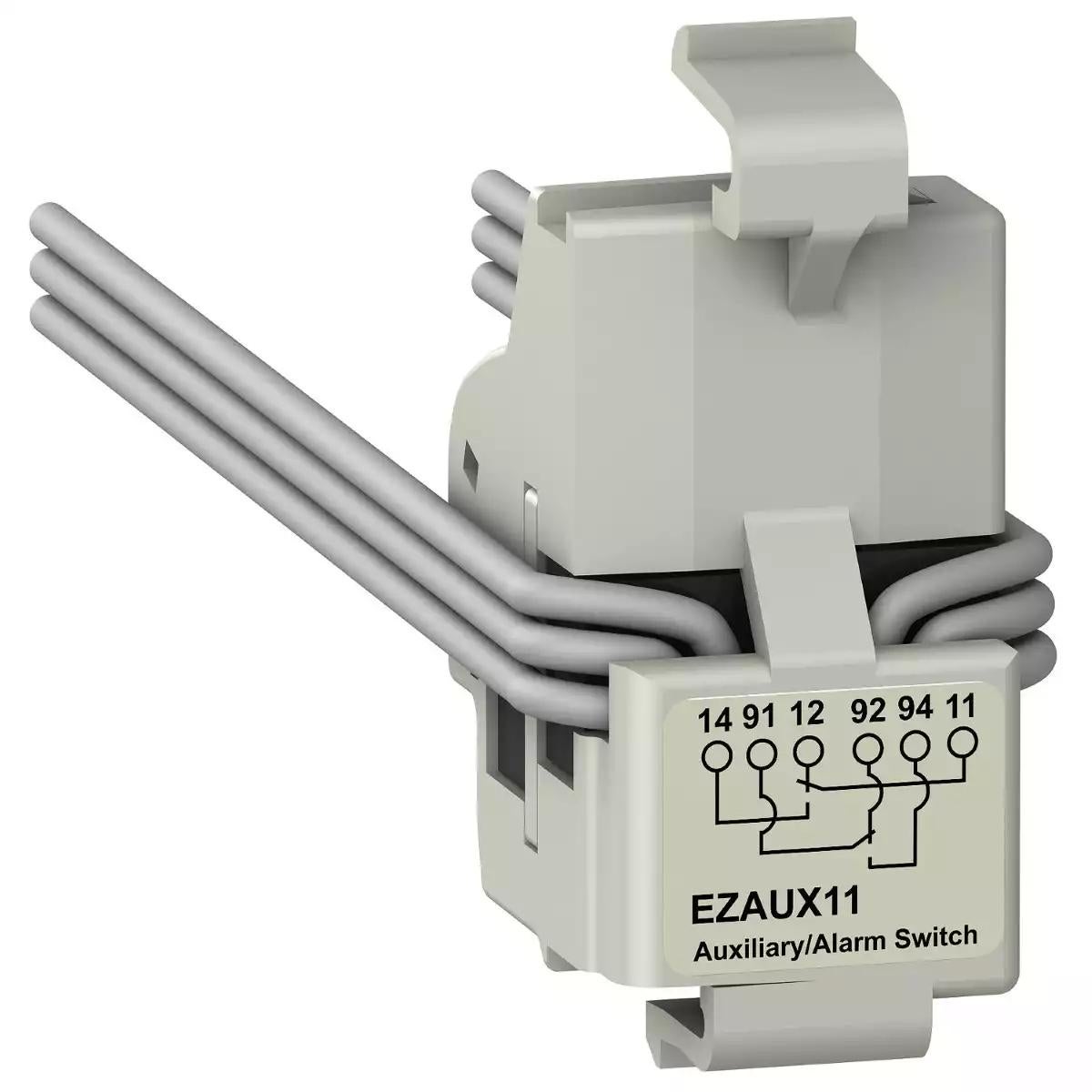 Schneider Electric EasyPact EZC auxiliary and alarm switch AL AX, EasyPact EZC 100, EasyPact CVS 100BS, 2 common point changeover contacts