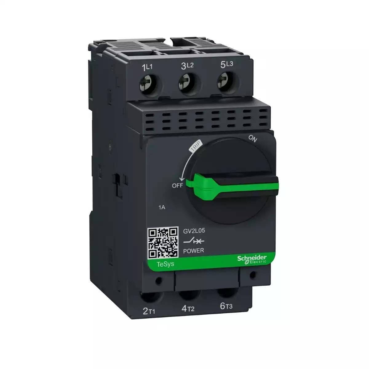 Schneider Electric TeSys GV2 - Circuit breaker - magnetic - 1 A - screw clamp terminals
