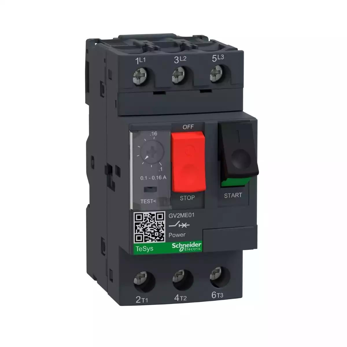 Schneider Electric TeSys GV2-Circuit breaker-thermal-magnetic-0.1...0.16 A -screw clamp terminals
