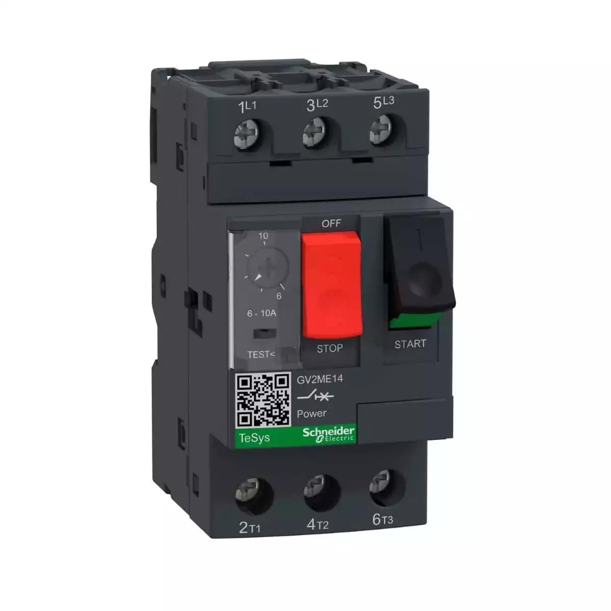 Schneider Electric TeSys GV2-Circuit breaker-thermal-magnetic - 6...10 A - screw clamp terminals