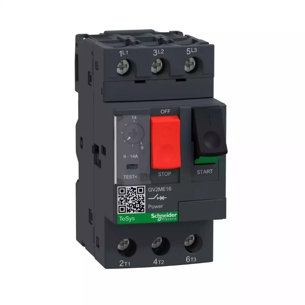 Schneider Electric TeSys GV2-Circuit breaker-thermal-magnetic - 9...14 A - screw clamp terminals